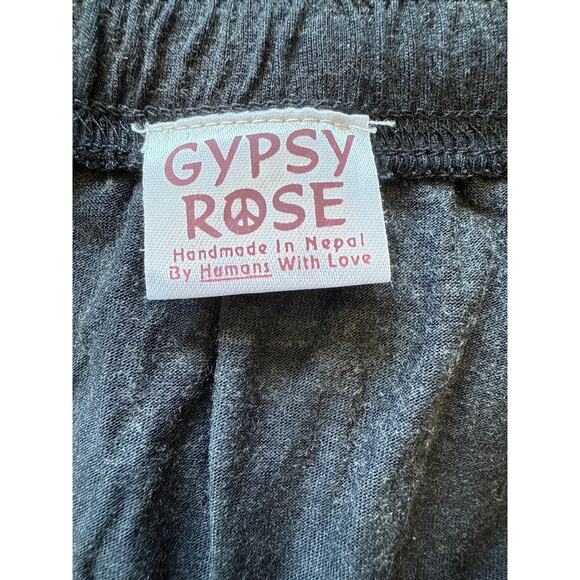 Gypsy Rose Tie Dye Midi Skirt Boho Festival Asymmetrical Blue Green M/L - Picture 3 of 4